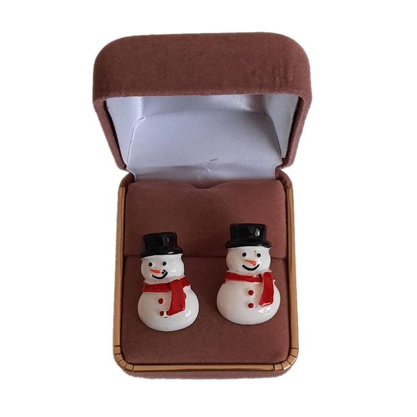 Fashion Jewellery Snowman Large Stud Earrings