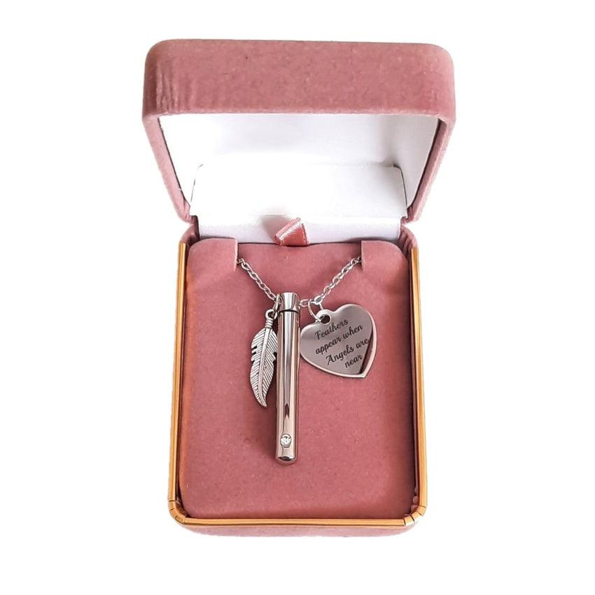Feathers Appear Cremation Ashes Locket