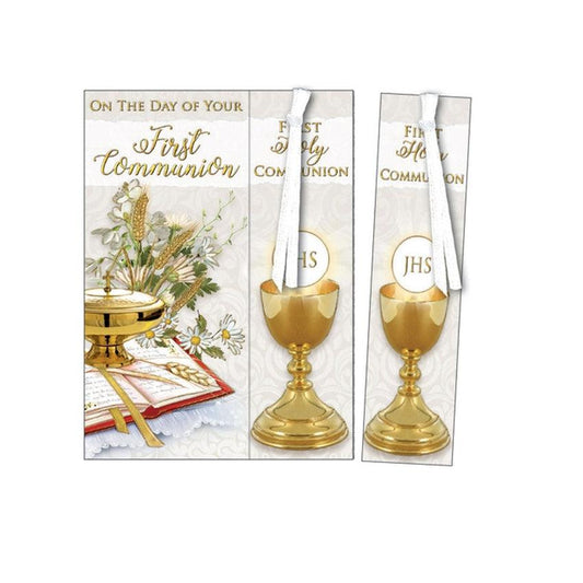 First Communion Card With A Matching Bookmark