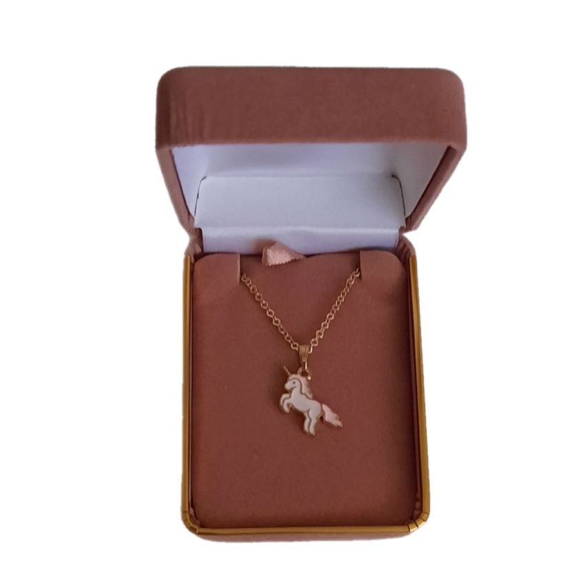 Fun Pink Unicorn Necklace