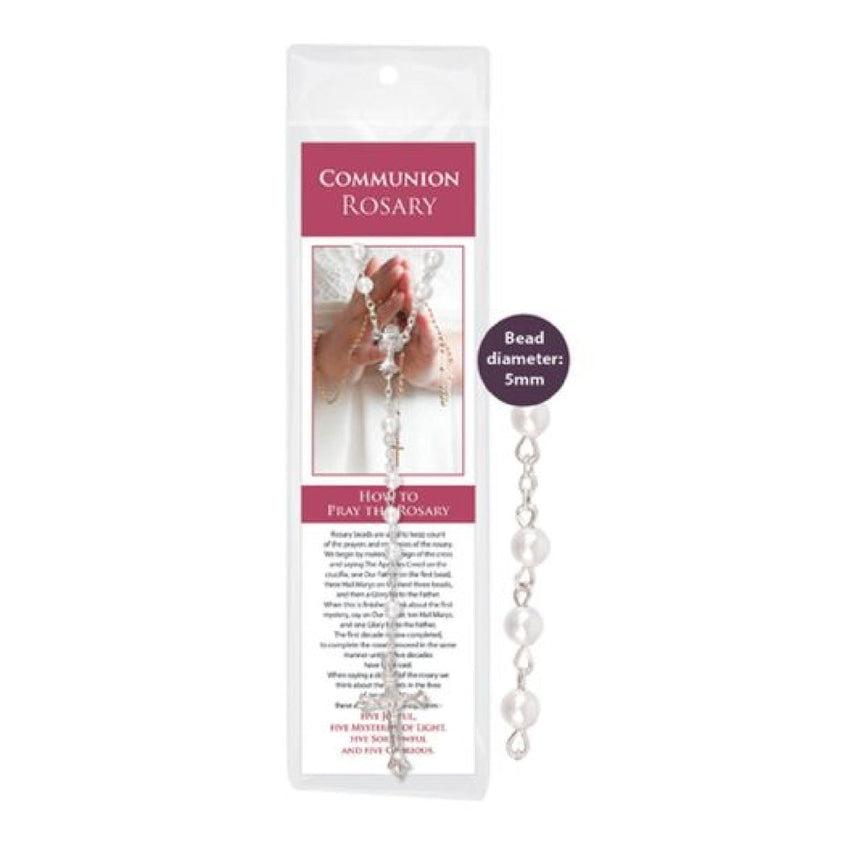 Girls Communion Rosary Beads