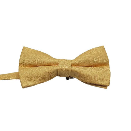 Gold Paisley Pattern Dicky Bow Tie