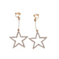 Gold Star Clip On Earrings