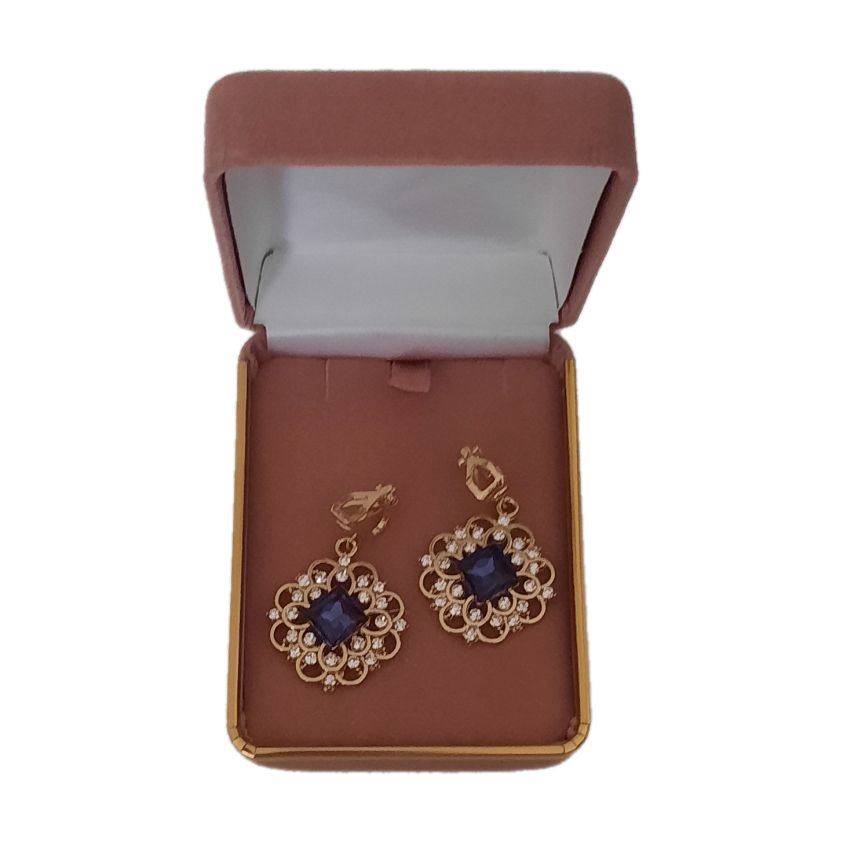 Gorgeous Dark Purple Filigree Clip On Earrings(2)