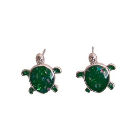Green Turtle Fashion Earrings