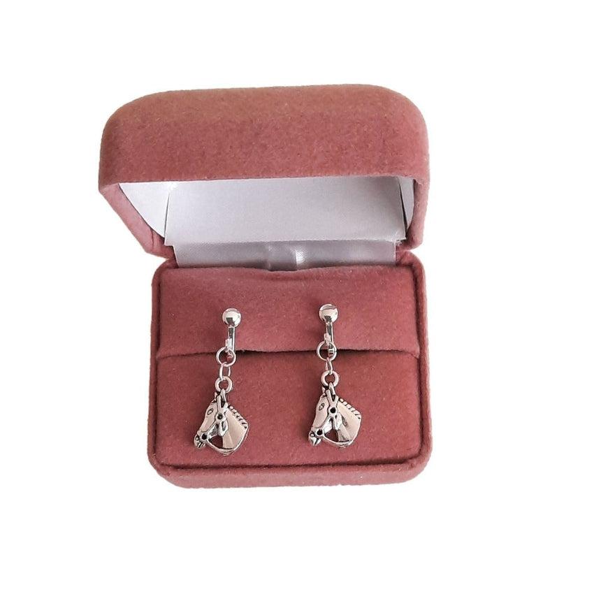 Horse Head Clip On Earrings