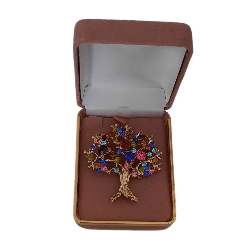 Large Multi Colour Ladies Crystal Brooch(2)