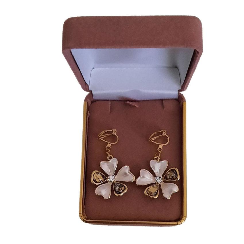 Leaf Design Clip on Earrings