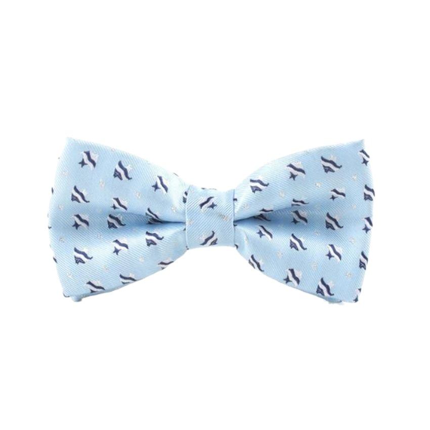Light Blue Patterned Boys Dicky Bow