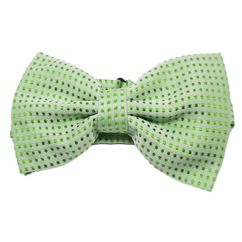 Light Green With Darker Green Spots Bow Tie