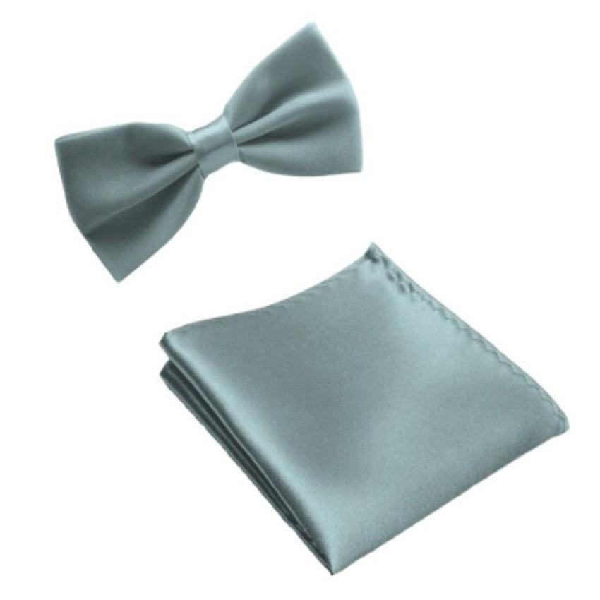 Light Slate Grey Matching Dicky Bow And Hanky Set