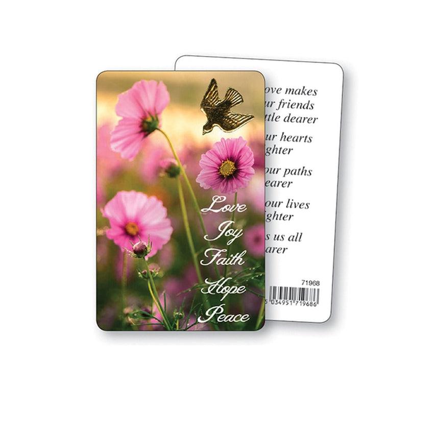 Love Joy Faith Hope Peace Prayer Card