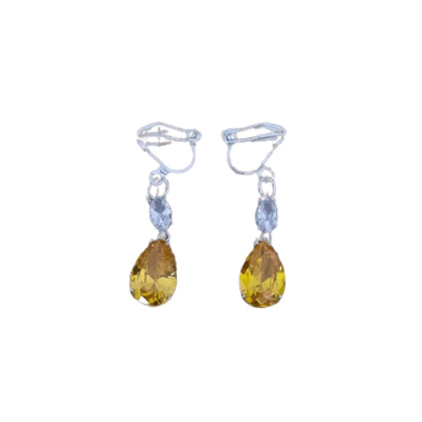 Marmalade Yellow Clip On Earrings