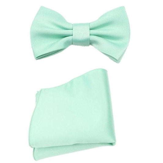 Mint Green Boys Dicky Bow And Hanky Set