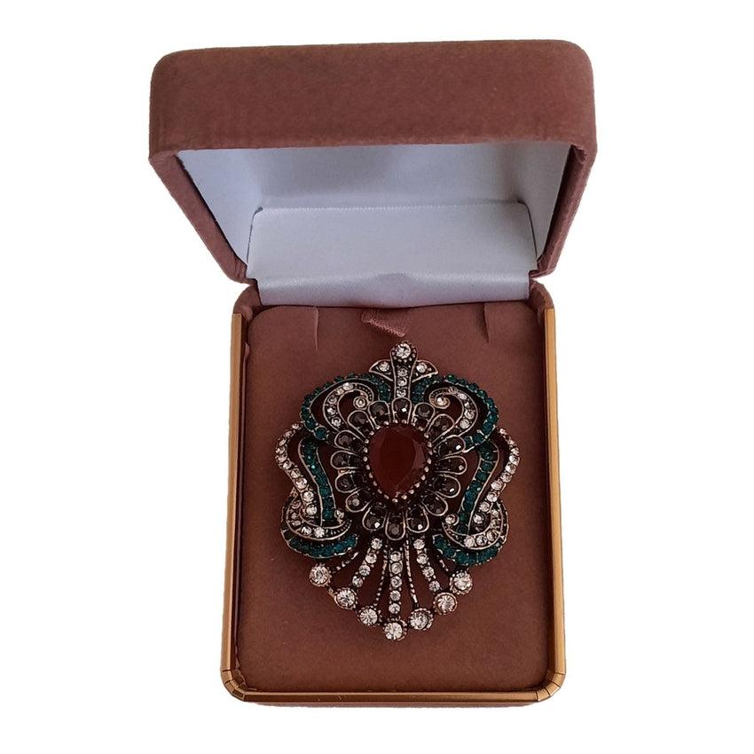 Multi Coloured 3D Vintage Brooch