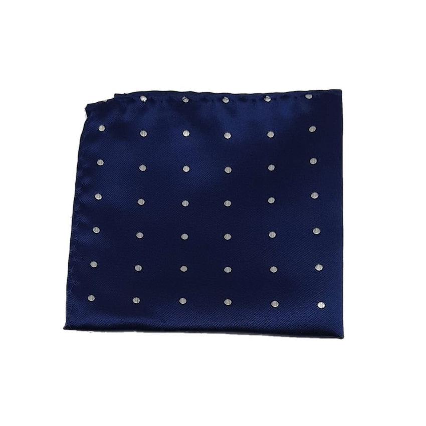 Navy Blue Large Spot Pocket Square Hanky