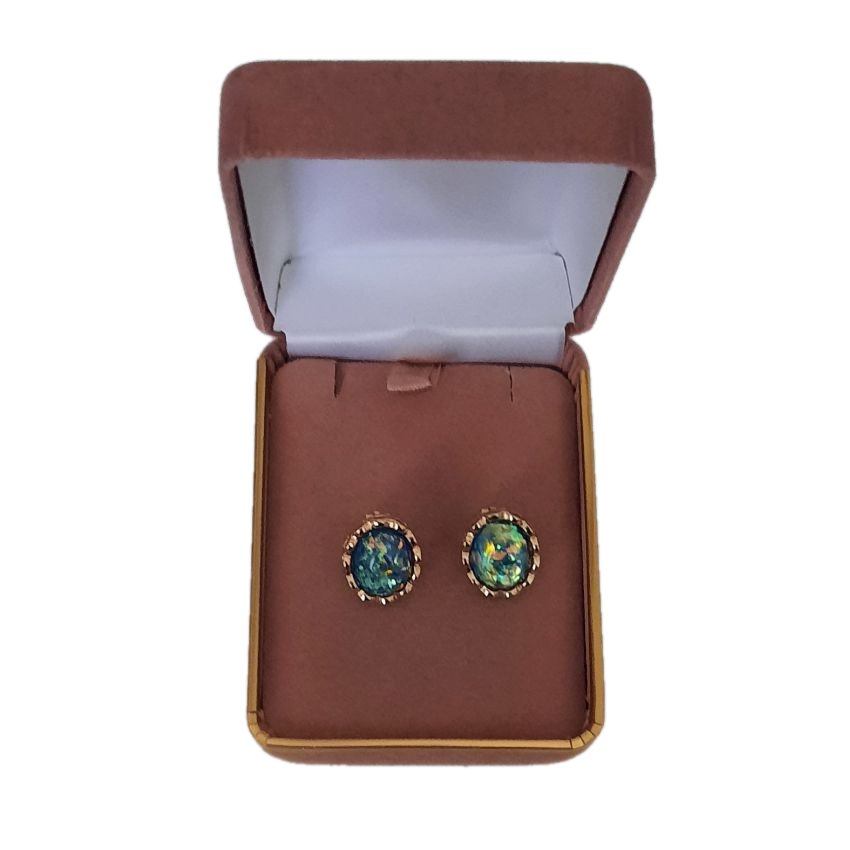 Opal Effect Green Clip On Earrings(2)