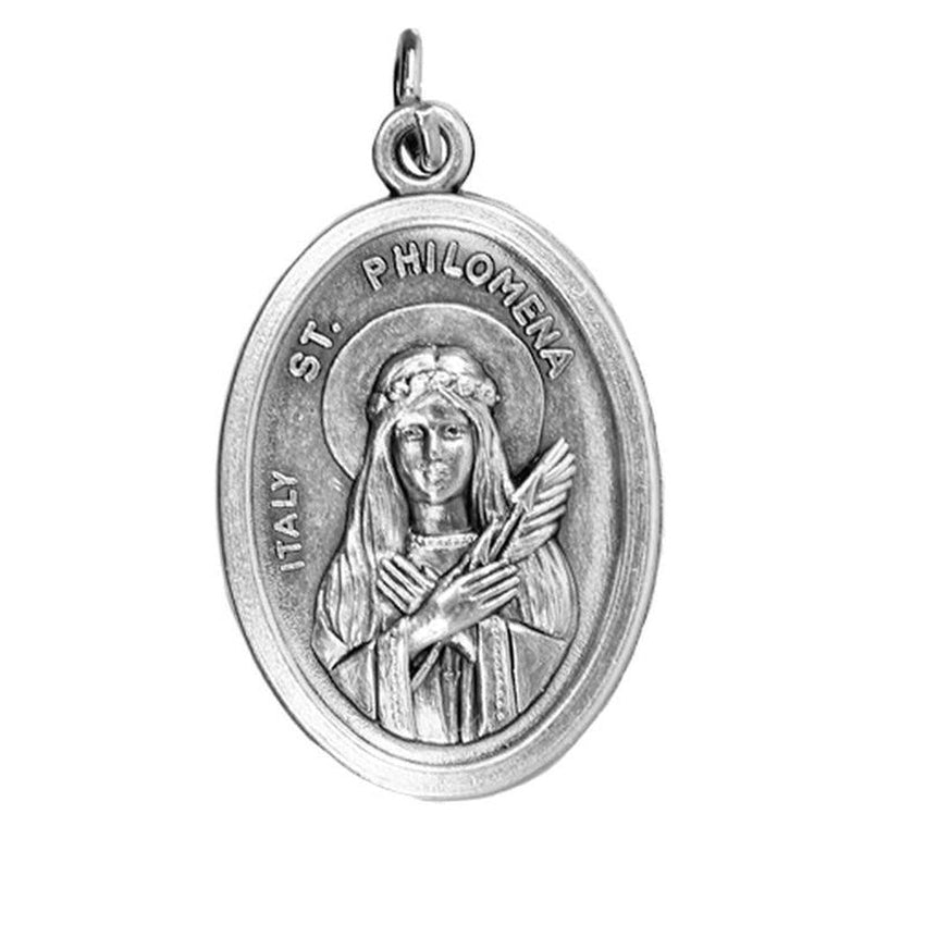 Oxidised St Philomena Holy Medal