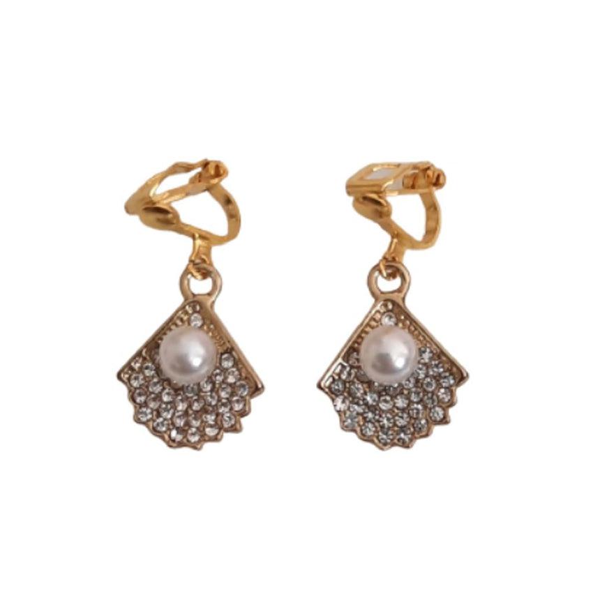 Clip on shell earrings on sale