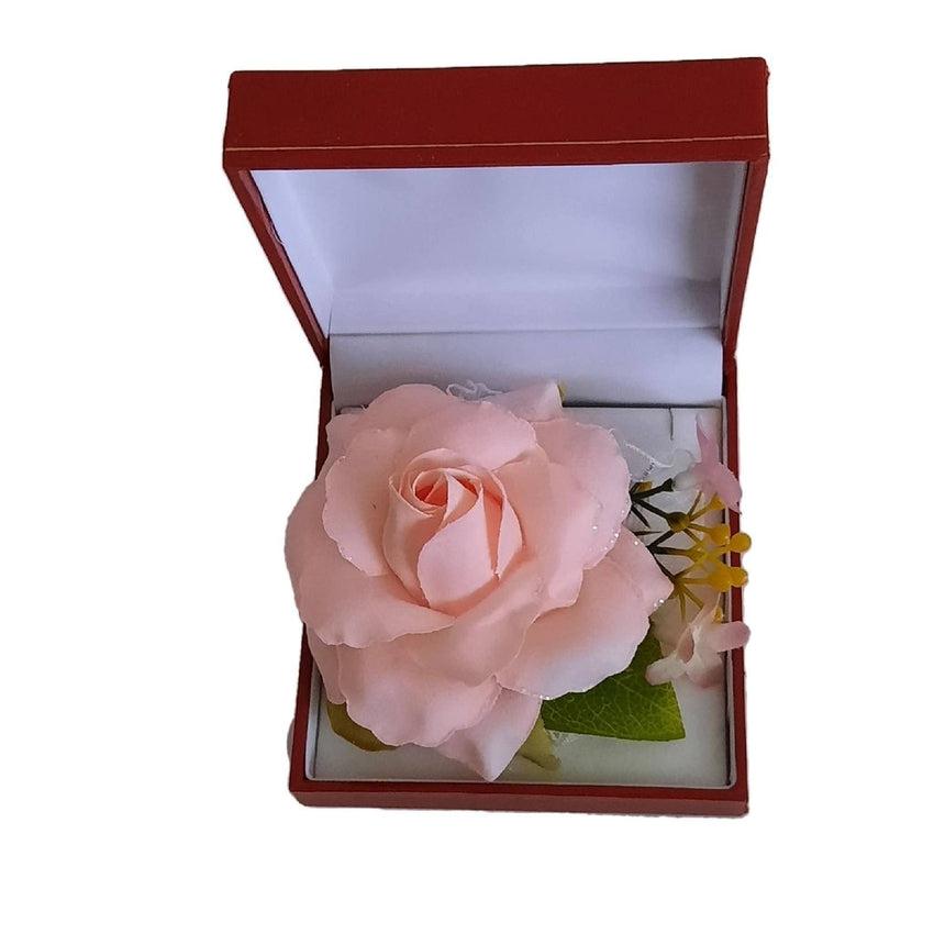 Pink Artificial Rose Flower Wrist Corsage