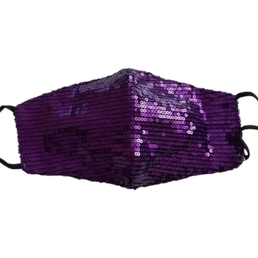Purple Sequin Face Mask