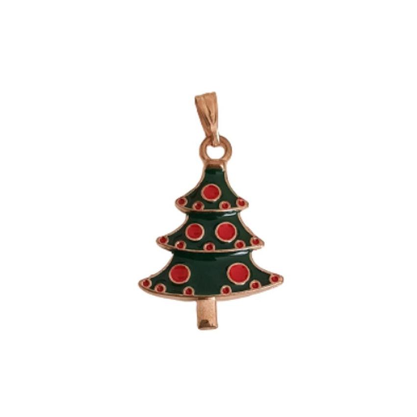 Red And Green Christmas Tree Necklace –