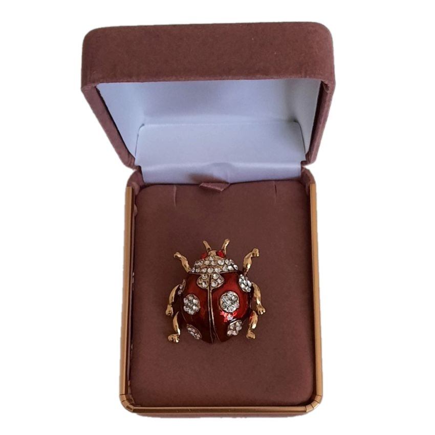 Red Ladybird Cubic Zirconia Brooch(2)