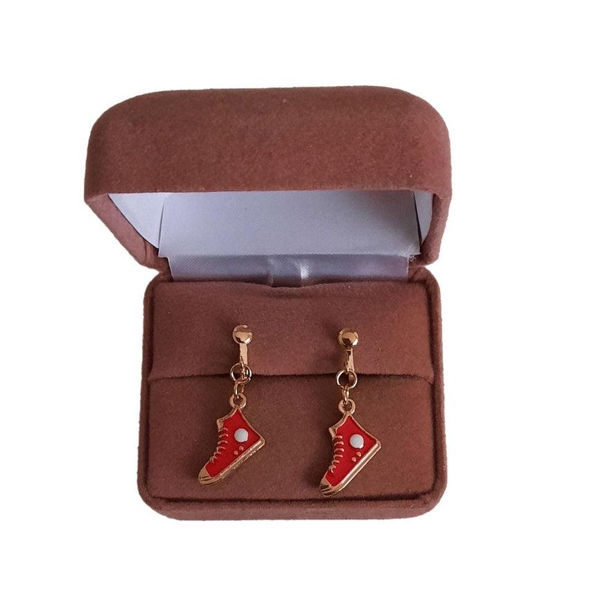 Red Converse Clip On Earrings