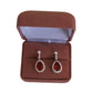 Ruby Red Clip On Earring With Crystal Edges
