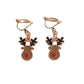 Rudolph Reindeer Christmas Clip On Earrings
