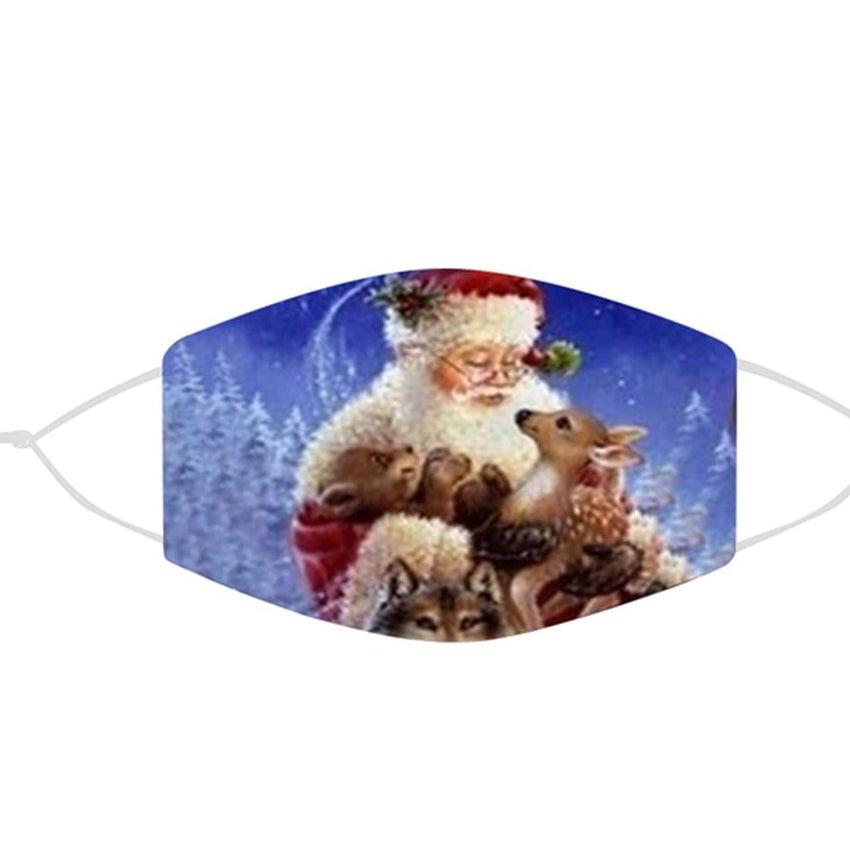 Santa And Deer Face Mask