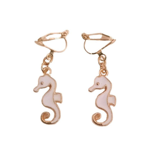 Sea Horse Clip On Earrings