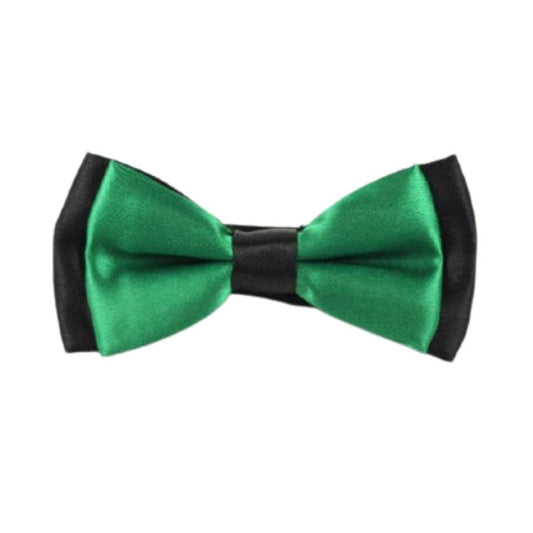 Shamrock Green Adjustable Bow Tie With Black Edges