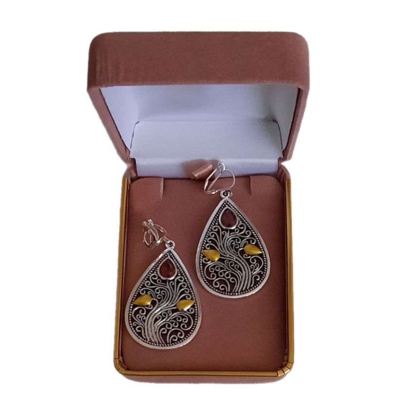 Silver Celtic Pattern Clip On Earrings