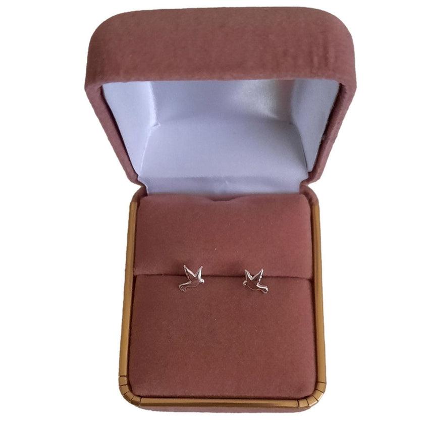 Silver Small Dove Sterling Silver Confirmation Earrings