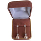Silver Stem Pearl Earrings With Cubic Zirconia Stones