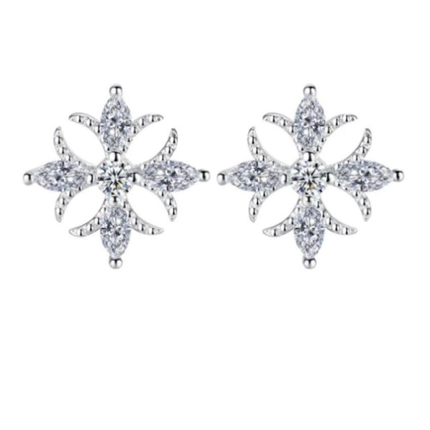 Silver Fancy Earrings with Cubic Zirconia Stone