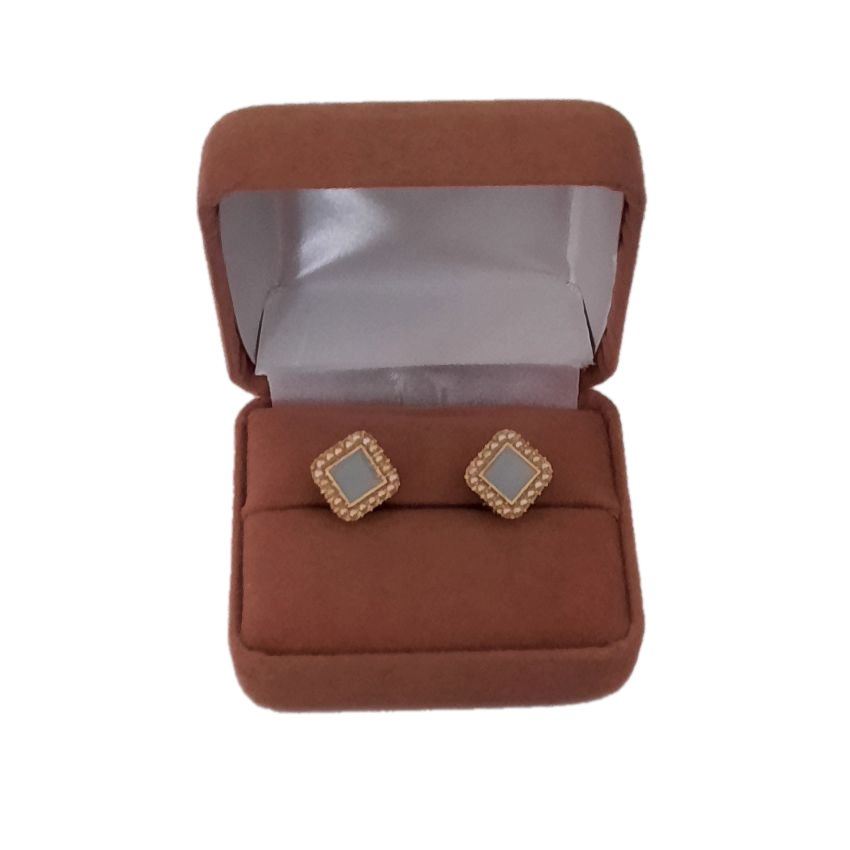 Small Pale Blue Square Clip On Earrings(2)