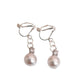 Small Pearl And CZ Drop Clip On Earrings