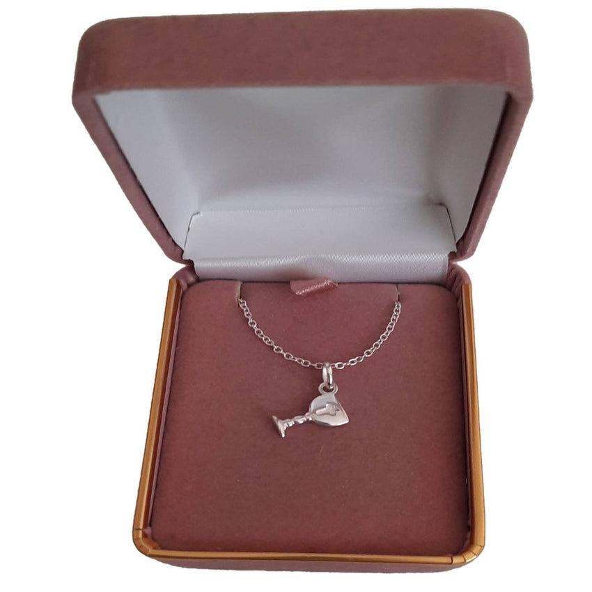 Small Sterling Silver Chalice With a Cross Pendant