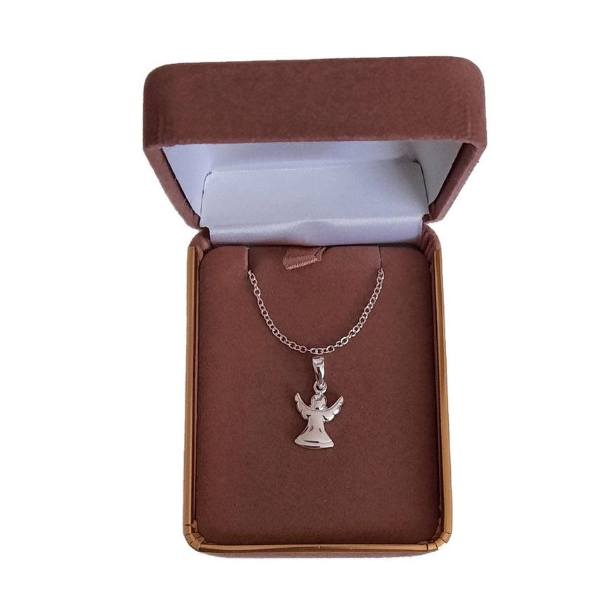 Solid Sterling Silver Childrens Angel Pendant