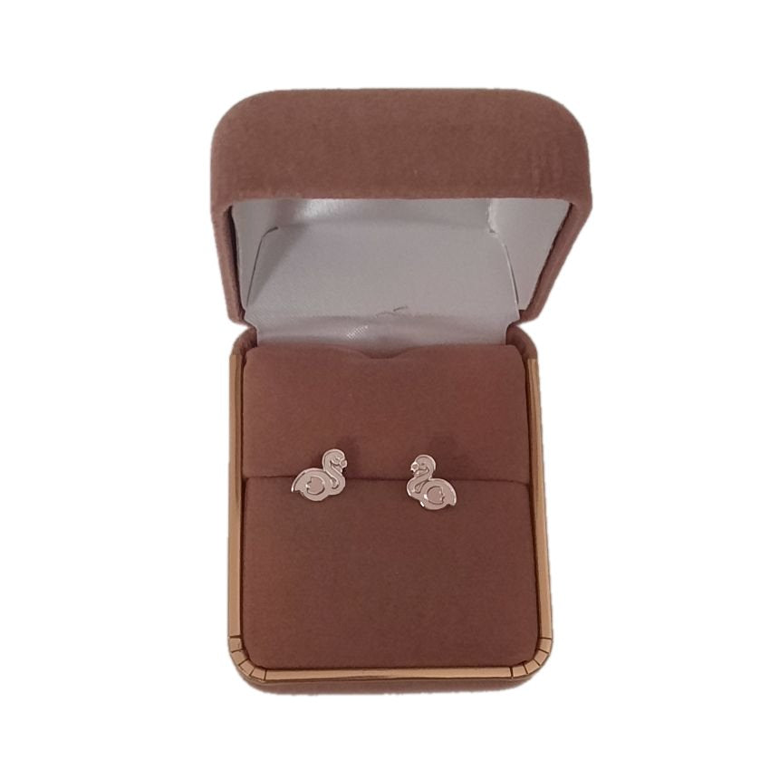 Sparkly Flamingo Sterling Silver Earrings(2)