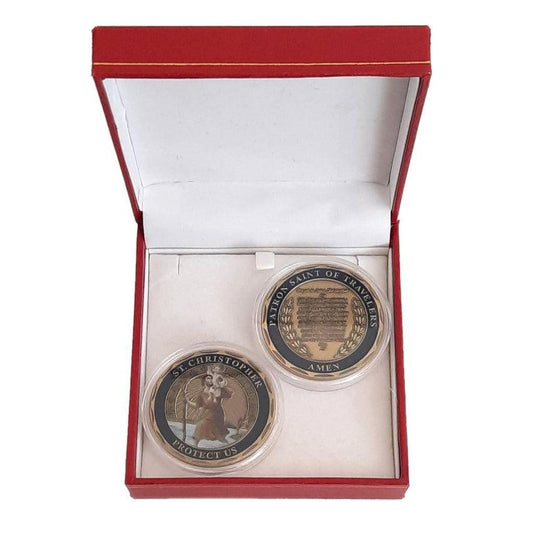 St Christopher Protect Us Commemorative Coin
