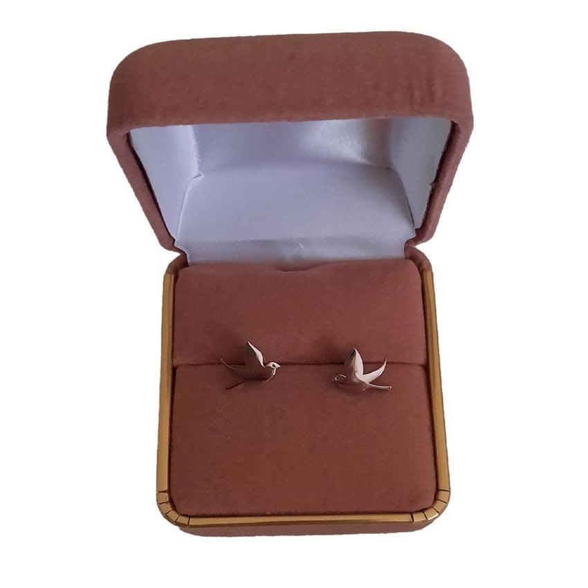 Stainless Steel Dove Confirmation Earrings