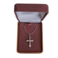 Sterling Bevelled Edge Cross And Silver Crucifix