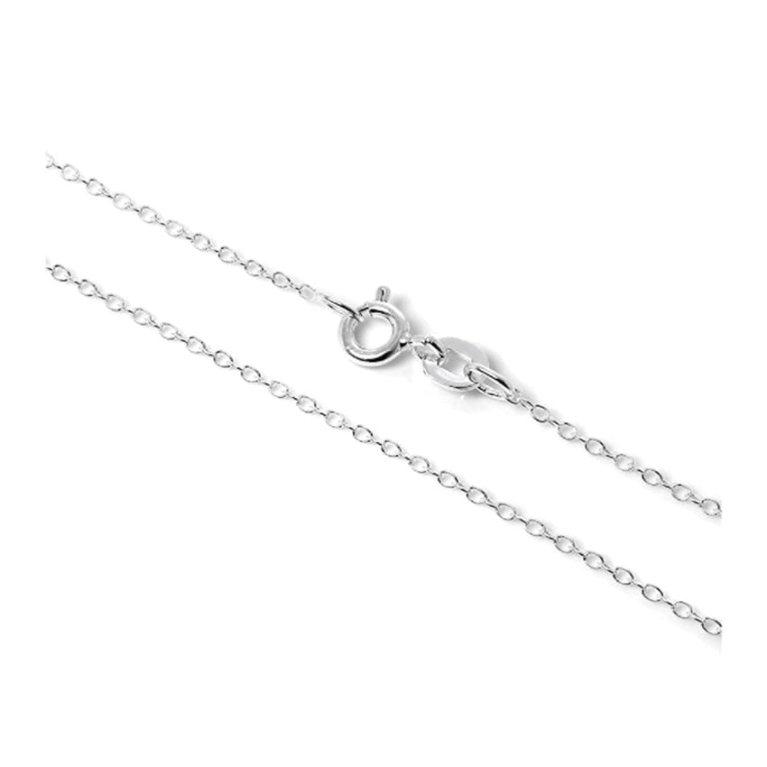 Sterling Silver 24 Inch Round Link Medium Weight Belcher Chain