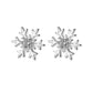 Sterling Silver CZ Centre Snowflake Earrings