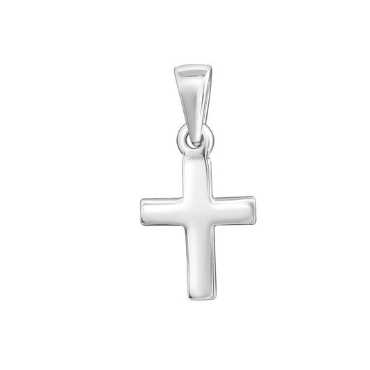 Sterling Silver Communion Size Plain Square Cross