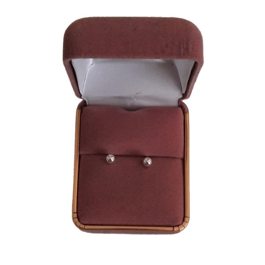 Sterling Silver Communion Sized Small 4mm Stud Earrings