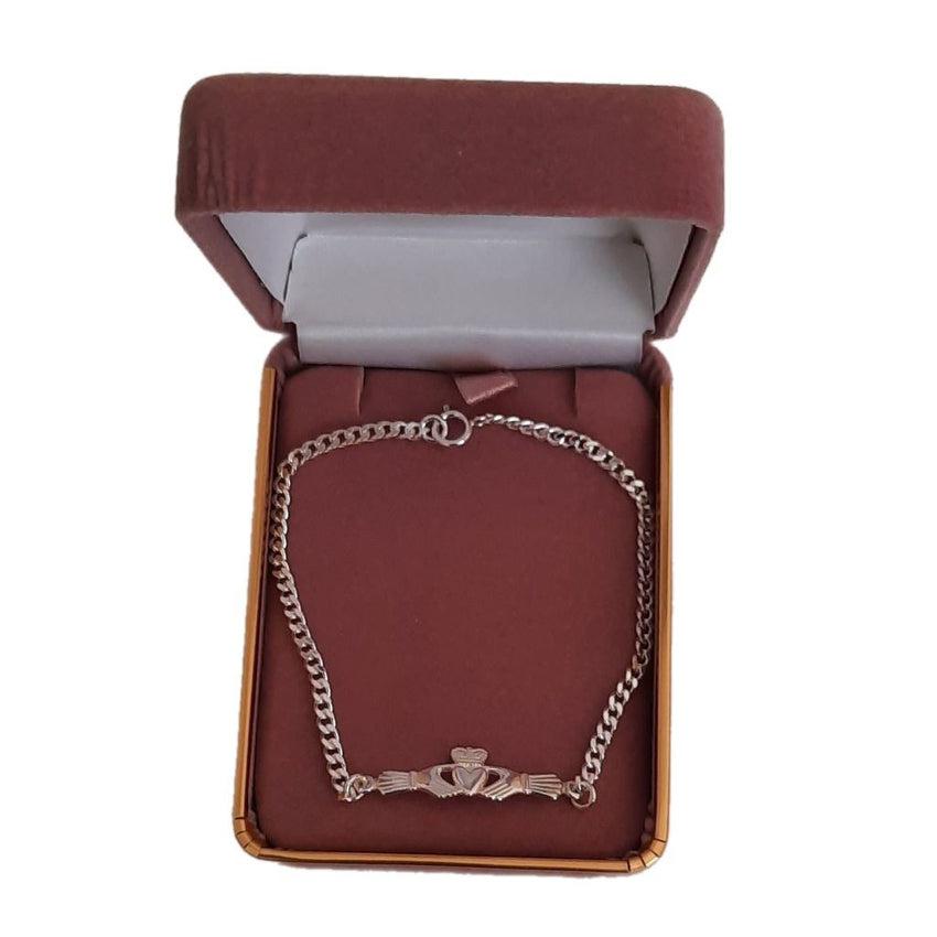 Sterling Silver Ladies Claddagh Bracelet
